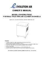 Предварительный просмотр 1 страницы Evolution Air HEPA EVHEPA375VSC Owner'S Manual