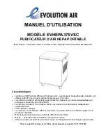 Предварительный просмотр 5 страницы Evolution Air HEPA EVHEPA375VSC Owner'S Manual