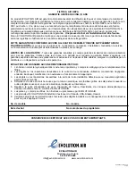 Предварительный просмотр 10 страницы Evolution Air HEPA EVHEPA375VSC Owner'S Manual