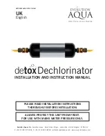 Evolution Aqua Detox Dechlorinator Instruction Manual preview
