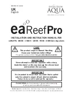 Evolution Aqua eaReefPro 1200S Installation And Instruction Manual preview