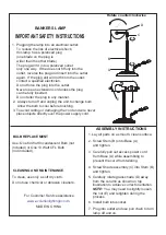 Предварительный просмотр 1 страницы evolution lighting BANKERS Safety And Assembly Instructions