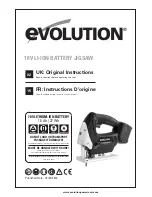 Evolution BATTERY JIGSAW Original Instructions Manual preview