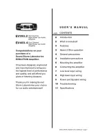 Preview for 1 page of Evolution EV200.2 User Manual