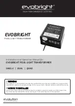 Предварительный просмотр 1 страницы Evolution EVOBRIGHT SINGLE Installation And Operation Manual