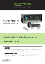 Evolution evochlor A20BT Installation And Operation Manual preview