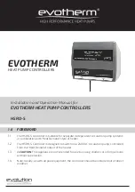 Evolution Evotherm H5RO-S Installation And Operation Manual предпросмотр