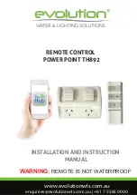 Предварительный просмотр 1 страницы Evolution TH892 Installation And Instruction Manual