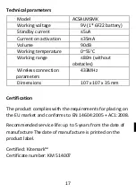 Предварительный просмотр 17 страницы Evolveo ACSALMSMK Manual