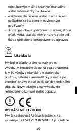 Preview for 19 page of Evolveo ACSPIRTS1 Manual