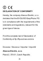 Предварительный просмотр 26 страницы Evolveo EasyPhone FG Manual