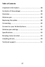 Предварительный просмотр 37 страницы Evolveo Grafico TW Manual