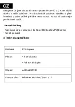 Preview for 2 page of Evolveo KAE 2x 232 PCIe Manual