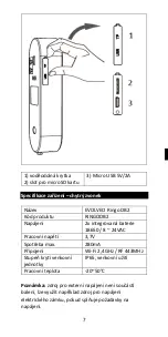 Предварительный просмотр 7 страницы Evolveo Ringo DB2 Manual