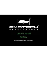 Preview for 1 page of Evotech Yamaha MT-09 Tail Tidy Installation Instructions Manual