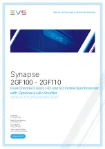 Preview for 1 page of EVS Synapse 2GF100 Installation And Operation Manual