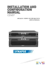 Предварительный просмотр 1 страницы EVS SYNAPSE CDV07 Installation And Configuration Manual