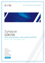 Предварительный просмотр 1 страницы EVS Synapse GDK200 Installation And Operation Manual