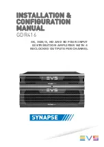 Preview for 1 page of EVS SYNAPSE GDR416 Installation & Configuration Manual