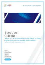 Preview for 1 page of EVS Synapse GED100 Manual