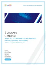 Предварительный просмотр 1 страницы EVS Synapse GMD100 Installation And Operation Manual