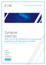 EVS Synapse GXG100 Installation And Operation Manual preview