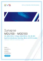 Preview for 1 page of EVS Synapse MGG200 Installation And Operation Manual