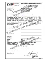 Preview for 2 page of EWM inverter STICK 250 H-2 Operating Instructions Manual