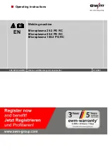 EWM Microplasma 105-2 PG RC Operating Instructions Manual preview