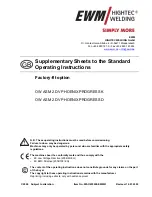 EWM OW ASM 2.DV PHOENIX PROGRESS K Operating Instructions Manual preview