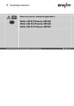 Предварительный просмотр 1 страницы EWM Tetrix 152 RC Plasma CW GR Operating Instructions Manual