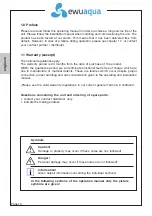 Предварительный просмотр 10 страницы ewuaqua easyJet 4-50 Installation And Operation Manual