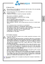 Предварительный просмотр 11 страницы ewuaqua easyJet 4-50 Installation And Operation Manual