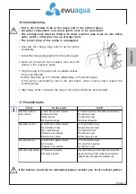 Предварительный просмотр 13 страницы ewuaqua easyJet 4-50 Installation And Operation Manual