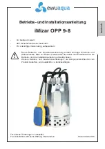 ewuaqua iMizar OPP 9-8 Installation And Operation Manual предпросмотр