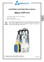 Preview for 11 page of ewuaqua iMizar OPP 9-8 Installation And Operation Manual