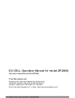 Ex-Cell ZR2800 Operation Manual preview