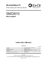 Ex-Or SceneSelect II SMD810 Instruction Manual preview