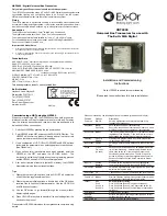 Предварительный просмотр 1 страницы Ex-Or UBT2000 Installation And Commissioning Instructions