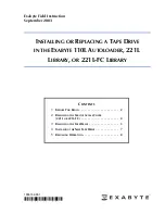 Preview for 1 page of Exabyte 110L LTO Ultrium AUTOLOADER Field Instruction