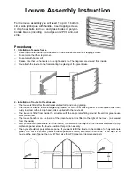 Exaco Tulip House Louvre Assembly Instruction preview