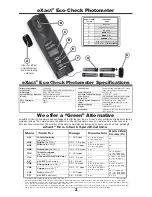 Предварительный просмотр 2 страницы eXact Eco-Check Instruction Manual