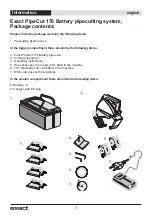 Preview for 7 page of eXact PipeCut 170 Operating Instructions Manual