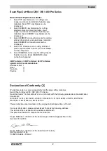 Preview for 2 page of eXact Pipecut 280 Pro Series Operating Instructions Manual