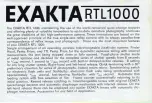 Предварительный просмотр 2 страницы Exakta RTL 1000 Instruction Manual