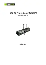 Предварительный просмотр 1 страницы EXALite EXL-XL Profile Zoom CW 300W User Manual