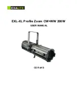 Preview for 1 page of EXALite EXL-XL Profile Zoom CW+WW 200W User Manual