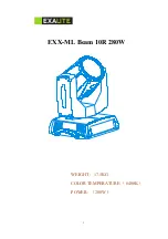 Предварительный просмотр 1 страницы EXALite EXX-ML Beam 10R 280W Operating Manual