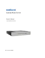 exaSound Gamma Music Server Owner'S Manual предпросмотр