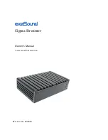 exaSound Sigma Streamer Owner'S Manual preview